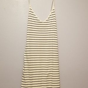 black & white striped sundress